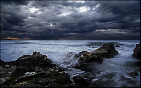 Stormy Beach Backgrounds Wallpaper Cave