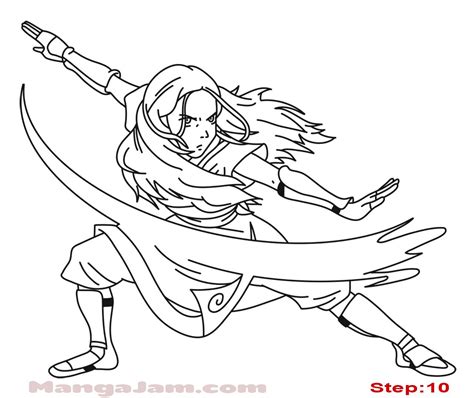 How To Draw Katara From Avatar Drawings Coloring