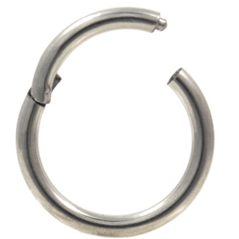 Surgical Steel Hinged Segment Ring Hoop 14g