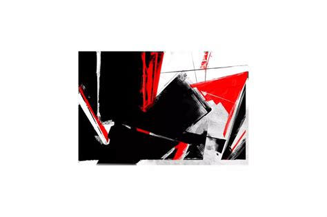 Tableau Abstrait Rouge Et Noir Tableau Sur Toile Moderne