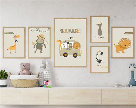 safari-nursery-prints-set-of-6-prints-nursery-decor-etsy-in-2021-safari-nursery-prints