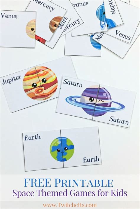 Printable Space Themed Games ~ Solar System For Preschoolers Space