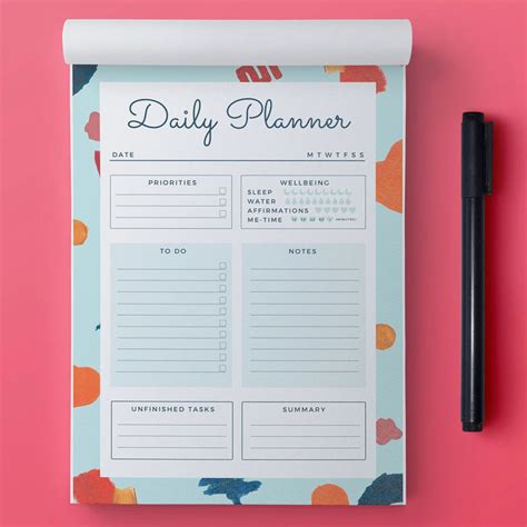 Large Tear Off Desk Weekly Schedule To Do List Daily Planner Notepad
