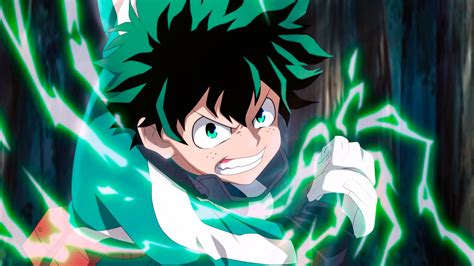Download Wallpaper 2560x1440 Izuku Midoriya Angry Anime Boy Art