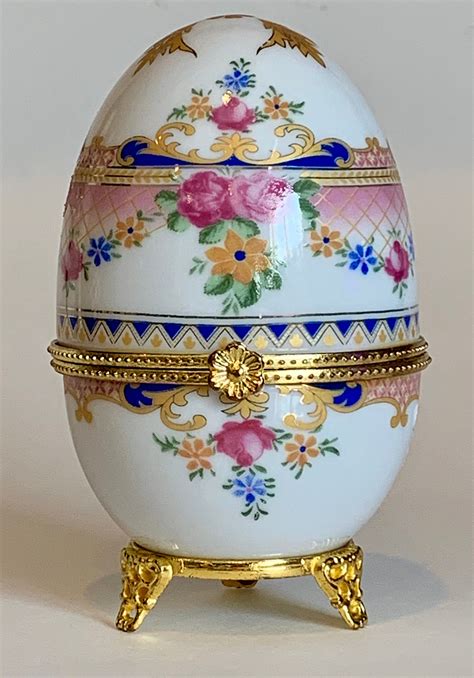 Vintage Neundorf Hinged Egg Faberge Inspired Egg Etsy