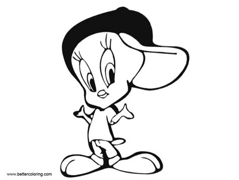 Coloring pages for tweety bird are available below. Tweety Bird Coloring Pages Bird in Hat - Free Printable ...
