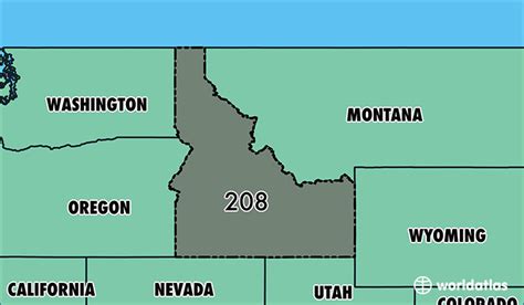 Where Is Area Code 208 Map Of Area Code 208 Boise Id Area Code