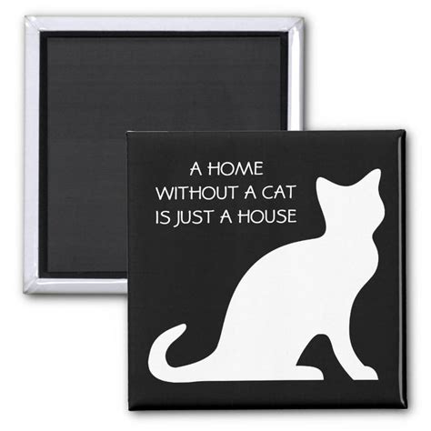 A Black And White Magnet With The Words Real Men Love Cats