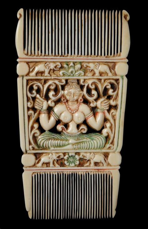 Ivory Comb With Polychrome Michael Backman Ltd Polychrome Indian