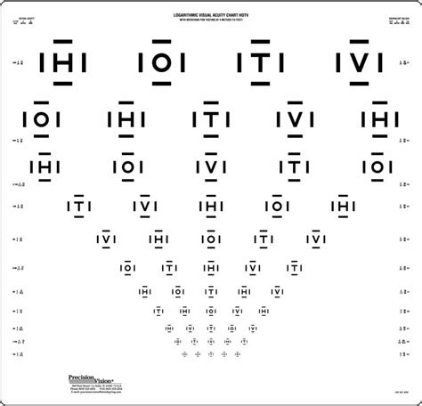 Hotv Translucent Visual Acuity Chart With Interaction Bars At