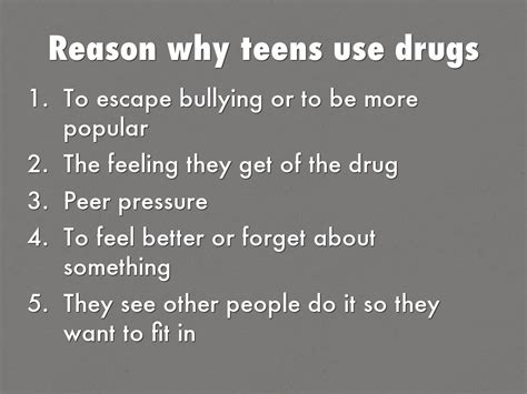 Why Teens Use Drugs By Xavier308329