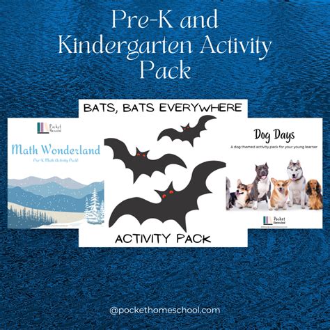 Pre K And Kindergarten Activity Pack Pocket Homeschool