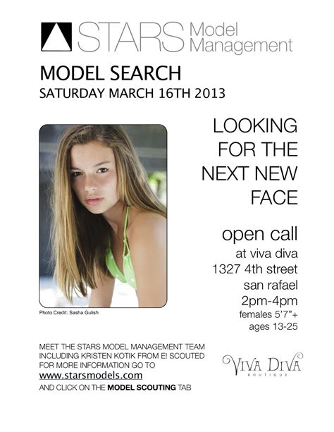 Stars Model Management Model Search We Are Looking For Our Next New Face