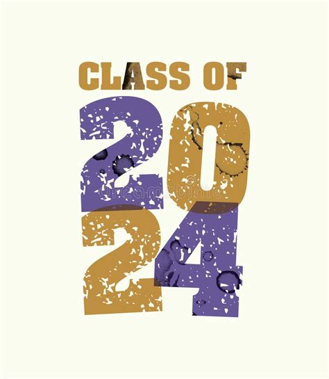 Class Of 2024 Concept Stamped Word Art Illustration Stock Vector