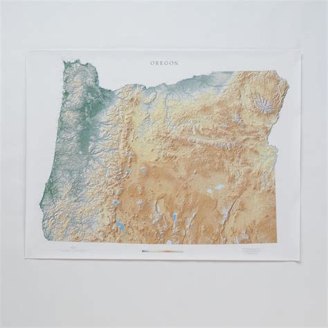 Topographic Oregon Wall Map Clock And Wall Office Home And Office
