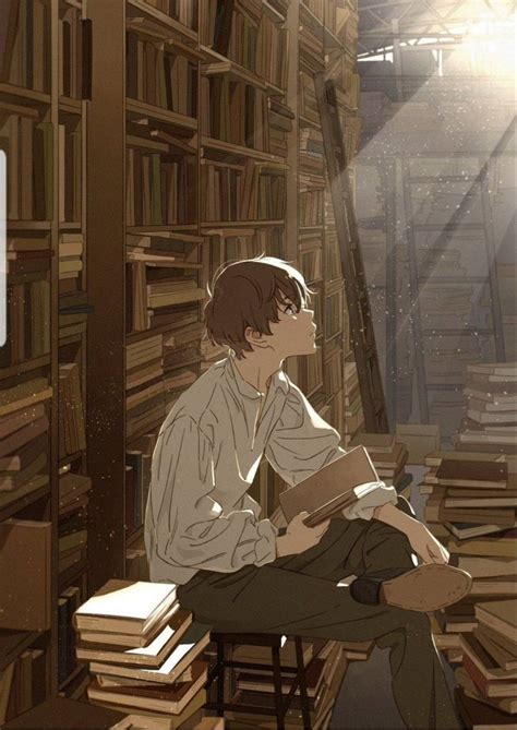 18 Anime Boy Reading Book Hd Wallpaper Anime Wallpaper