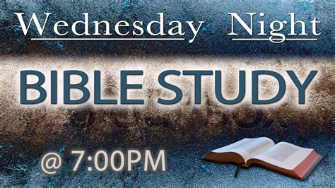 Wednesday Night Bible Study Youtube