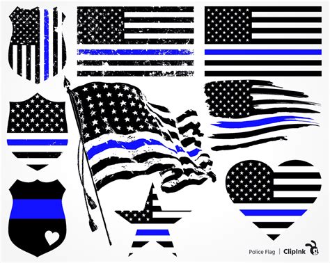 Police flag svg, US flag blue stripe | Cut file, Clipart, png - ClipInk