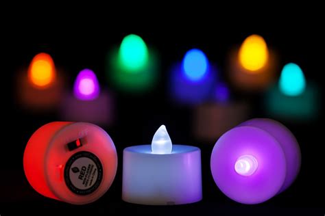 Junpei battery operated powered tea lights : Battery Operated Tea Lights