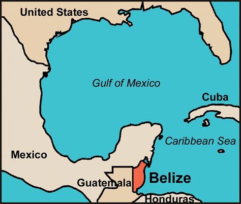 Where Is Belize Located On A Map Of The World United States Map