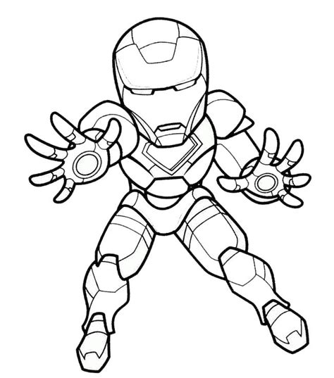 Iron Man Dibujo Animado Para Colorear Páginas Para Colorear