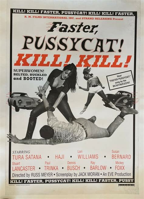 Faster Pussycat Kill Kill 1965 90s Reissue One Sheet Poster