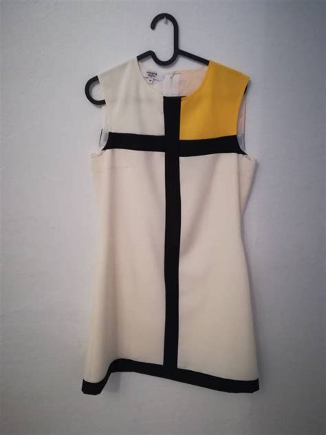 Mondrian Dress Mod Yellow Dress 1960s Dress Mod Dress 60s Etsy