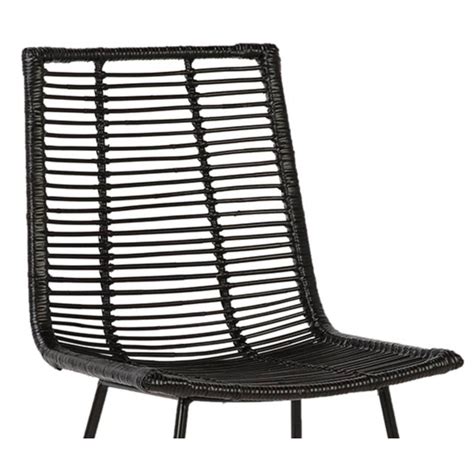 Herae is the center of indonesia furniture manufacturers and wholesaler. Black Rattan & Iron Dining Chair | Chairish