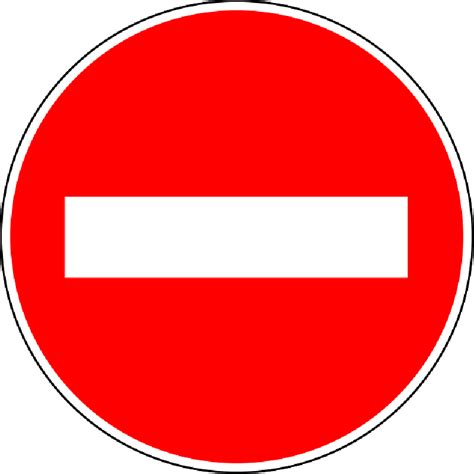 No Entry Traffic Sign Transparent Png Stickpng