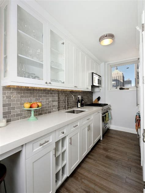 It's possible you'll discovered one other white kitchen cabinets with brick backsplash better design ideas. Gray Brick Backsplash | Houzz