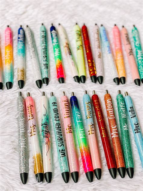 Glitter Pens Epoxy Glitter Pens T For Teacher T For Etsy