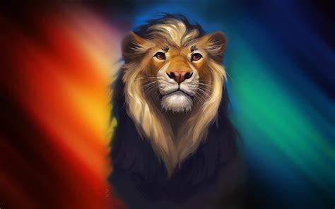 Lion Fantasy Colorful Art Wallpaperhd Animals Wallpapers4k Wallpapers
