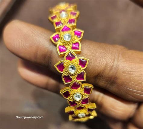 Floral Kundan Bangle Indian Jewellery Designs