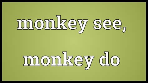 Sleeping in the flames 12. Monkey see, monkey do Meaning - YouTube