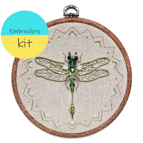 Dragonfly Embroidery Kit Etsy