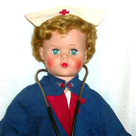 Vintage Nurse Vintage 1950s Nurse Supermarket Doll Sleep Eyes By
