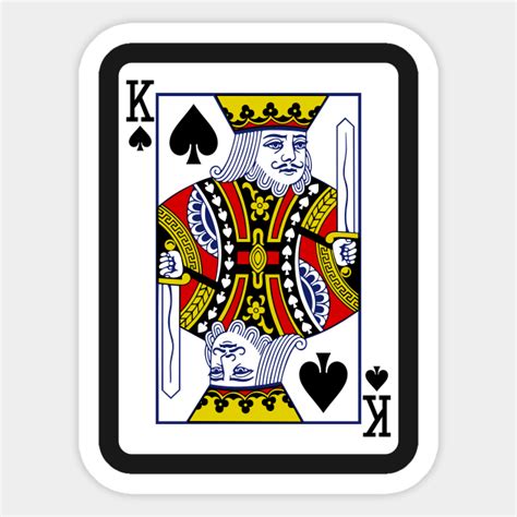 King Of Spades Playing Card King Of Spades Sticker Teepublic