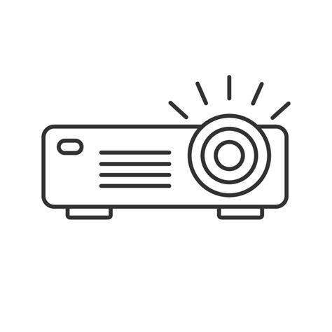Projector Linear Icon Thin Line Illustration Multimedia Player