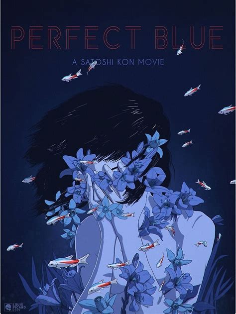 Perfect Blue Poster By Louis Picard Blue Poster Blue Anime Anime