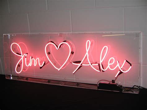 Jim Heart Alex Custom Made Neon Sign Neon Wedding Wedding Name
