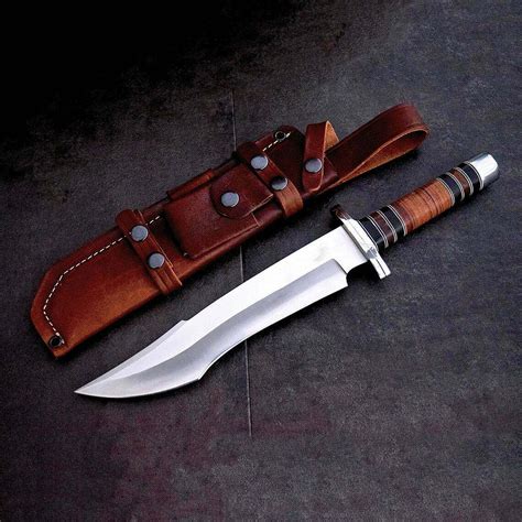 Custom Handmade Knife D Steel Blade Hunting Bowie Etsy In