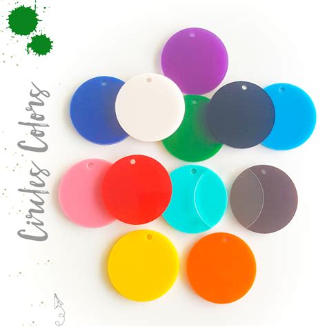 Acrylic Circle Colors With Hole Packageprice Soto Laser Cutting
