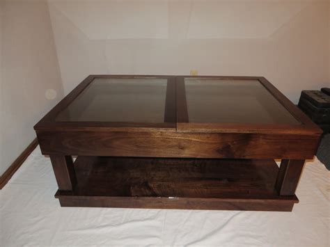 Solid wood coffee table, rectangular coffee table, storage shelf, cabinets, sliding doors, coffee table for living room furniturecatalog. Custom Sliding Top Walnut Coffee Table by The Oakman ...