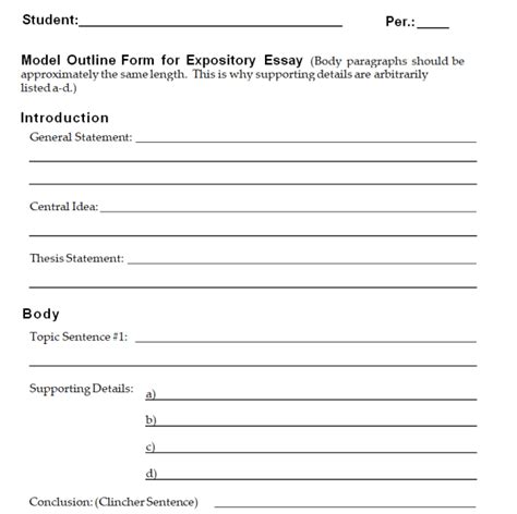 7 Practical Expository Essay Templates In Ms Word Templates Show