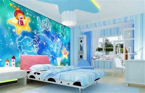 Over the years, kids' taste has changed frequently because new motifs, themes, and preferences come up and influence the desired decoration our wide range of wallpaper in our shop will make it easy for adults. 3D kids room wallpaper custom non woven HD murals Blue ...