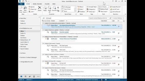 Outlook 2013 View Unread Messages Only Youtube
