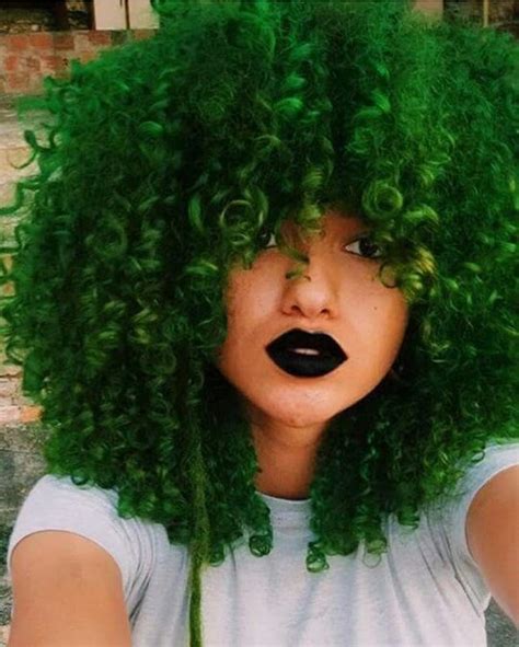 Green Fro Green Afro Hair Styles Natural Hair Styles Green Hair
