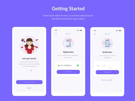Getting Started Mobile App By Santhiya S On Dribbble