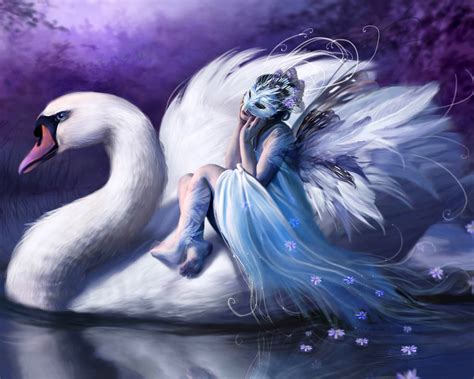 Swan And Fairy Wallpapers Hd Wallpapers 14351