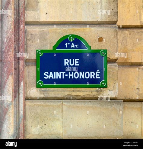 Rue Saint Honore Paris Sign Hi Res Stock Photography And Images Alamy